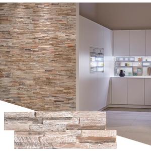 Wall!Supply 3D Wall Panels Reclaimed Whitewash Asian Teak Wood Home Decor Wallpaper Alternative for Living Room, Bedroom & Office Easy DIY Installation 10 Pack, Covers 9.6 Sq Ft