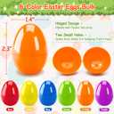 LINAYE 600PCS Plastic Easter Eggs Bulk Fillable, 6 Colors 2.3" Empty Eggs Bulk for Easter Eggs Hunts Party Favors Decorations, Classroom Prizes, Basket Stuffers