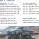 Exterior Chrome Door Handle Front Left Driver Side Fit for 2007-2013 Chevy Silverado Suburban Tahoe GMC Sierra Yukon Cadillac Escalade - Replace 20828258, 22738721, 25960525, 84053434