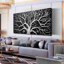 Large Canvas Wall Art Black and White Tree Picture Framed Prints Artwork Ready to Hang for Living Room Bedroom Modern Home Office Decor Size 30x60