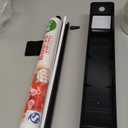 Quasziwa Magnetic Plastic Wrap Dispenser with Cutter - Practical Refillable Aluminum Tin Foil and Plastic Wrap Organizer for Drawer, Including an Extra Roll of 12"X 164' Food Cling Film - Black (14.17*2.6*2.44 IN)