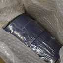 Festiva 200Pcs Navy Blue Gold Dessert Plates 6.3" with Plastic Forks 5"- Small Disposable Plates- Dessert/Cake/Appetizer Plastic Plates include 100Plates 100Forks for Christmas Party & Hanukkah