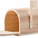 Unfinished Wood Letter/Mail Box DIY Back to School Mailbox for Post Mount Fully Assembled DIY Mailboxes for Gift Letters Card Paintable & Stainable Holiday Decor