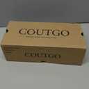 Coutgo Womens Slingback Chunky Low Heels Closed Square Toe Pumps Wedding Party Dress Shoes, 8