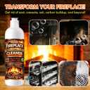 Fireplace Cleaning Set Fireplace Soot Remover with Scrub Brush for Brick, Stone, Rock, Tile, and Marble Nonabrasive Brick Cleaner, Gentle Formula for Bricks & Glass Indoor and Outdoor,16.91 oz