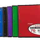 TOP FLIGHT WB70PF 4510816 Wide Rule Notebook, Micro-Perforated Sheet, 70-Sheet, Wirebound Binding 8Pcs