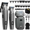 Ufree Hair Clippers and Trimmers Set for Men Professional, Electric Razor Foil Shaver for Men Face Beard, Hair Cutting and Grooming Set, Barber or Home Use (25 Piece Set)