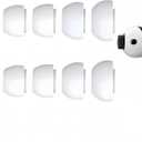 Replacement Ear Tips for AirPods Pro 3 Earbuds, 5 Pairs Silicone Earbud Tips, Secure Fit Comfort Seal Ear Tips for AirPods Pro 3rd, Compatible with AirPods Pro 3 Generation Charging Case(XXS,XS,S,M,L) (white)
