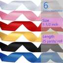 1-1/2 inch Red Ribbon for Gift Wrapping, Satin Fabric Ribbon for Crafts, Christmas Tree, Valentines, Bows Bouquet, Floral, Hair Birthday Decoration 25 Yards