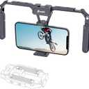 Zeadio Aluminum Smartphone Stabilizer Grip, Foldable Cellphone Video Rig, Filmmaking Vlogging Case, Phone Stabilizer Tripod Mount for All iPhone and Android Smartphones