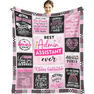 Administrative Assistant Gifts for Women, Administrative Professional Day Gifts, Admin Assistant Appreciation Gift for Women, Chaos Coordinator Gifts for Admin Assistants Throw Blankets 60" x 50"