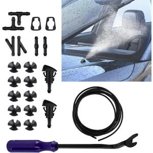 Chrysler Dodge Jeep Ram Windshield Washer Hose Repair Kit with Nozzles