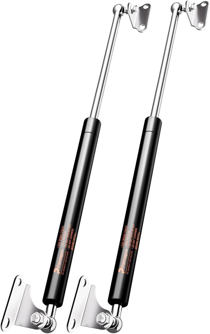 Gas Strut 15 inch 22.5 lbs Shocks for Heavy Lid RV Bed, 100 N Per Prop with L-Type Mounts for Cabinet Toolbox Lid Trash Bin Dog House Door, ONLY FIT 18-25 LBS Weights, 2 Pack