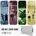 Barricade Backstop Net, 16x10ft Ball Stop Netting Impact & Wear Resistant Net, Metal Base, Portable Carry Bag, Quick Setup, Perfect for Lacrosse, Baseball, Basketball, Soccer