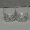 JBHO Hand Blown Crystal Double Old Fashioned Cocktail, Solid Whiskey Glasses, Rocks Glasses, Lowball Glasses - 12 Ounce - set of 2 - Perfect Size for Oversized Ice Cubes