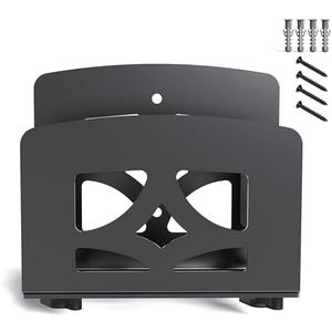 Adjustable Small Device Wall Mount or VESA Mount Behind Monitor, Cable Box Holder, Wifi Router Stand, Modems Mount Rack, for Streaming Media Player/Switch/WII/Power/Mini pc/mac Mini/OptiPlex MFF etc