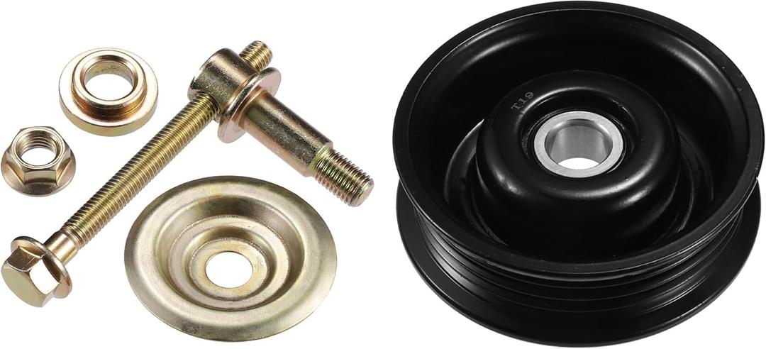 uxcell Drive Belt Tensioner Assembly Accessory Idler Pulley No.8844026100 for Toyota T100 95-98 Black Metal