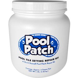 Pool Patch Pool Tile Adhesive Setting Repair Kit 3 lb - Easy to Mix and Apply Thinset Formula - Perfect to Glue Pool Tile - Quick-Drying, Extra Strong Bond - (coverage: approx. 6 sq. ft)