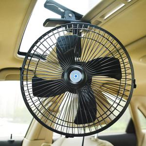 CYDZSW 12v Clip Fan for Car,10 inch Portable 90 Rotation Oscillating 12 Volt DC Desk Fan,2 Speed Car Fans that Blow Cold Air,360 Adjustment Clip on Fans for RV,Truck,SUV and Vehicles(Black)
