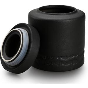 Food Storage Jar Ceramic Cylindrical Kitchen Canisters with Airtight Lid for Coffee, Tea, Herb, Sugar, Spice, Nuts (Black(large))