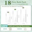 Glass Cylinder Vase Set of 18 for Centerpieces, 4,4.7,6 inch Tall Clear Vase Floating Candle Holder for Wedding Table Home Dcor and Party