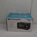 Emerson MW9255B Countertop Microwave Oven, 6 Pre-Programmed Settings, Removable Glass Turntable and Child Safety Lock, 0.9 Cu ft, 900W, Black