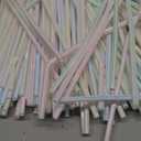 Chef Craft Select Plastic Flexible Straws, 8 inch, 100 Piece Set, Striped
