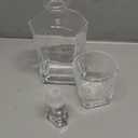 Crown Royal Whiskey Decanter with 2 Drinking Glasses | Whisky Decanter Set for Men and Women | Compatible (Clear)