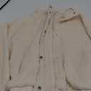 Womens Fleece Jacket 2024 Winter Fashionable Coat Long Sleeve with Full Zipper and Pocket Teddy Coats (Large, White)