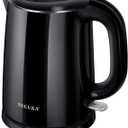 Secura Stainless Steel Double Wall Electric Kettle Water Heater for Tea Coffee w/Auto Shut-Off and Boil-Dry Protection, 1.0L (Black) SWK-1001DB/HB-K012