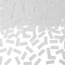1.2LBS Confetti, White Biodegradable Confetti - Rectangular Fluttering Tissue Paper Confetti for Cannon and Launcher use – Parties, Concerts and Weddings for Events (ivory white)