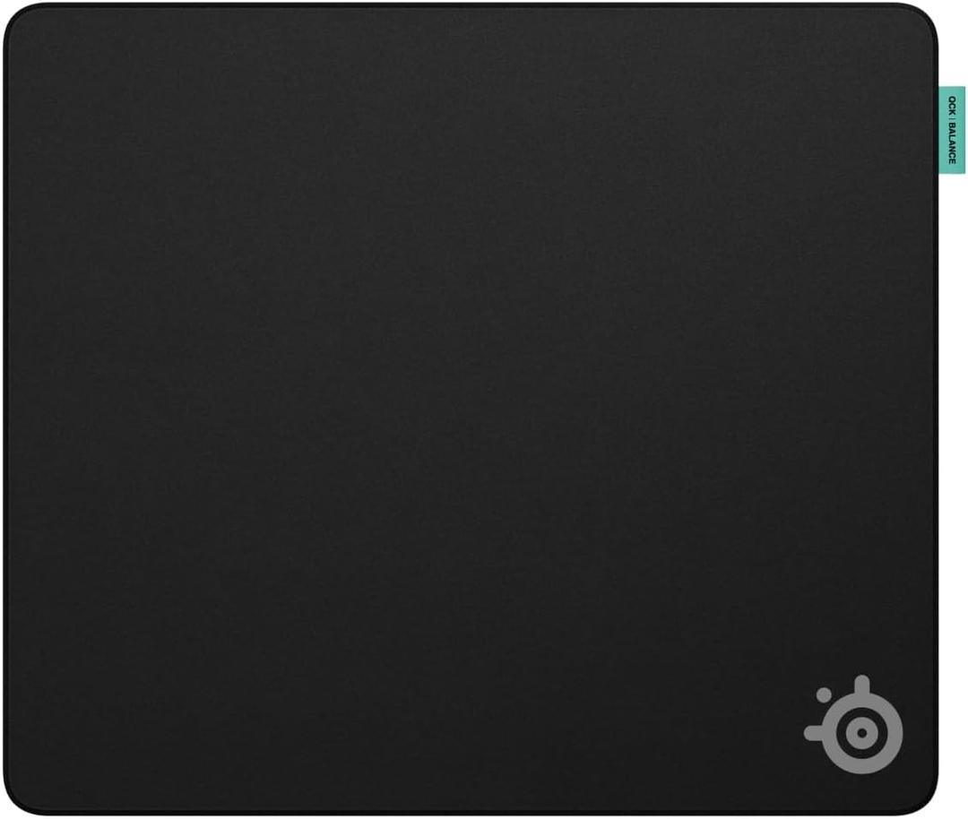 SteelSeries QcK L Performance Balance Gaming Mousepad Extra Density for a Smooth Glide Low-Profile Edge Stitching Non-Slip Neoprene Rubber Base 16.54 x 19.29 inch FPS, MOBAs, RTS, MMO