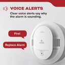 Kidde Smoke Detector, 10-Year Battery Powered, with Voice Alerts, LED Status Lights, 85 dB Alarm, 5-inches, 20SD10-V, 1 Pack