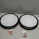 TOBUSA 36W 3600lm Super Bright LED Ceiling Light Fixtures, Modern Black Flush Mount LED Lights Daylight White 5000K, 13 Inch Dimmable Ceiling Lamps for Kitchen Bathroom Hallway Bedroom, 2 Packs