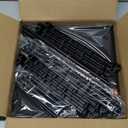 Shoe Rack, 3 Tier Shoe Storage Cabinet with Door 12 Pair Plastic Shoe Shelves Organizer for Closet, Entryway, Hallway, Bedroom, Black