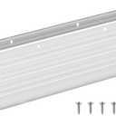 Yaocom 1 Pack U Shape Screw on Under Door Seal 36 Inch Aluminum and Rubber Door Threshold Extension with Draft Stopper for Home Prevents Hot and Cold Air, Dust and Insects, Suitable for 1-3/4 Inch