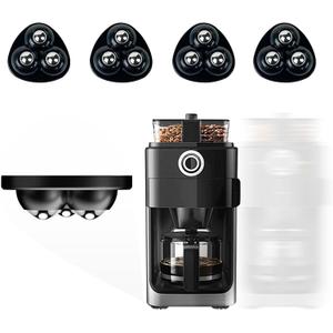 Appliance Casters - Furniture Sliders & Appliance Rollers for Kitchen, Coffee Machine, Blender, Oven - Helps Mom or Wife Easily Solve Countertop Sliding (Black, 4pcs)