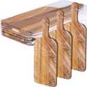 6 Pcs Cutting Board Set with Handles Laser Engraving Wooden Charcuterie Kitchen Plain Serving Chopping Board Bulk for DIY Housewarming(Acacia Wood, 15 x 7 Inch)