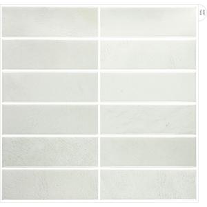 White Peel and Stick Backsplash Tiles for Kitchen, 10-Pack Self-Adhesive Waterproof Vinyl Bathroom Wall Tile(12 * 12 inches)