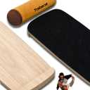 Balance Board trainer for Adults KidsHockey snowboard wobble board450Lbs remarkable core trainer made of wood/Less Plastic