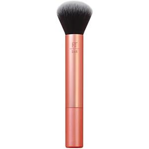 Real Techniques Everything Face Makeup Brush, Flawless Finish, Streak Free Makeup Application, For Foundation, & Powder Makeup Application, Fluffy Face Brush, Cruelty Free, 1 Count Orange