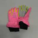 Ski Snow Gloves for Kids Boys Girls Waterproof Winter Warm Mittens Thermal Snowboard Gloves (Size: 3-5 years old, Rose Red)