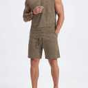 JMIERR Men's Vintage Acid Wash Two Piece Set Tank Top and Shorts