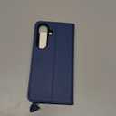 SHIELDON Wallet Case for Galaxy S25 6.2", Genuine Leather Magnetic Case with RFID Blocking Card Holder Kickstand Shock Absorbing Protective Cover Compatible with Galaxy S25 5G 2025 - Royal Blue