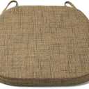 Tromlycs U Shaped Kitchen Chair Seat Cushion Pad for Dining Room Chairs with Ties 15x16 inches Burlap Linen, 1 Count