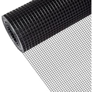 24" x 100' 1/4inch Hardware Cloth, Black Vinyl Coated Chicken Wire Fence Galvanized Welded Mesh Roll for Home Garden Rabbit Cage