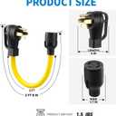 NEMA 14-50P to L14-30R Generator Adapter with 2FT Extension Cord, 50 Amp 4-Plug Male Plug to 30 Amp 4-Plug Female Plug for for RV campgrounds, Household Appliances(Yellow)