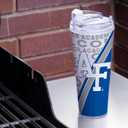 Rico Industries NCAA Standard 24oz Acrylic Tumbler with Hinged Lid, Officially Licensed Double Wall Tumbler with Straw