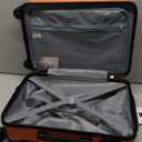 Coolife Luggage PC+ABS Hardshell Suitcase with TSA Lock, Spinner Carry On Lightweight ( Orange, S(20in_carry on))