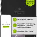 Rocketbook Fusion Hybrid Reusable Planner and Notebook in One, Additional Blank Pages, Goal and Project Tracker, Undated Planner, Letter Size 8.5x11, Black (Pack of 1)